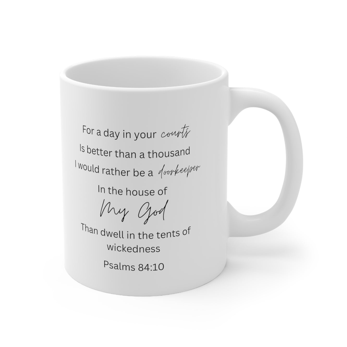For a Day in Your Courts is Better Than a Thousand Christian Coffee Mug