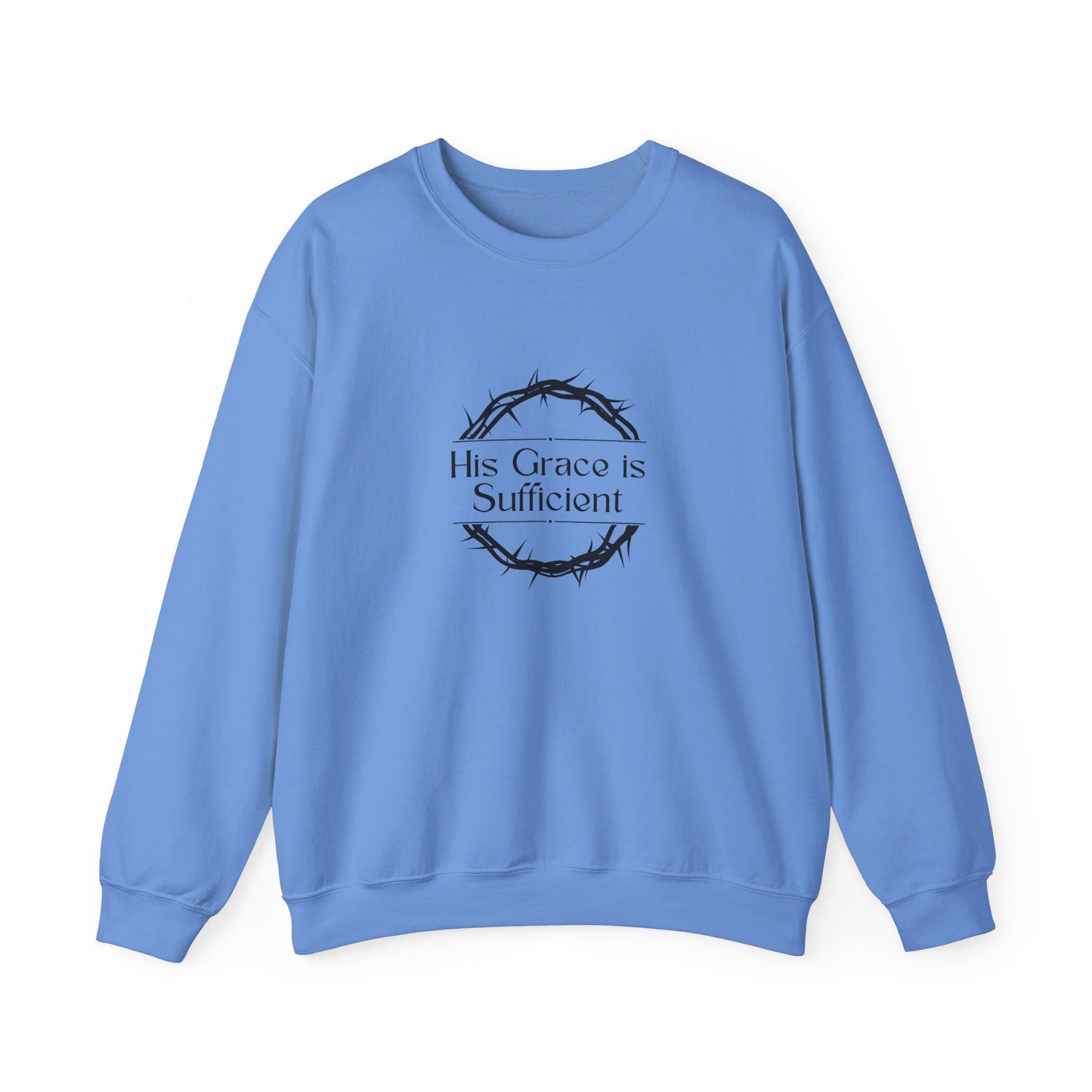 His Grace is Sufficient Christian Crewneck Sweat Shirt For Men