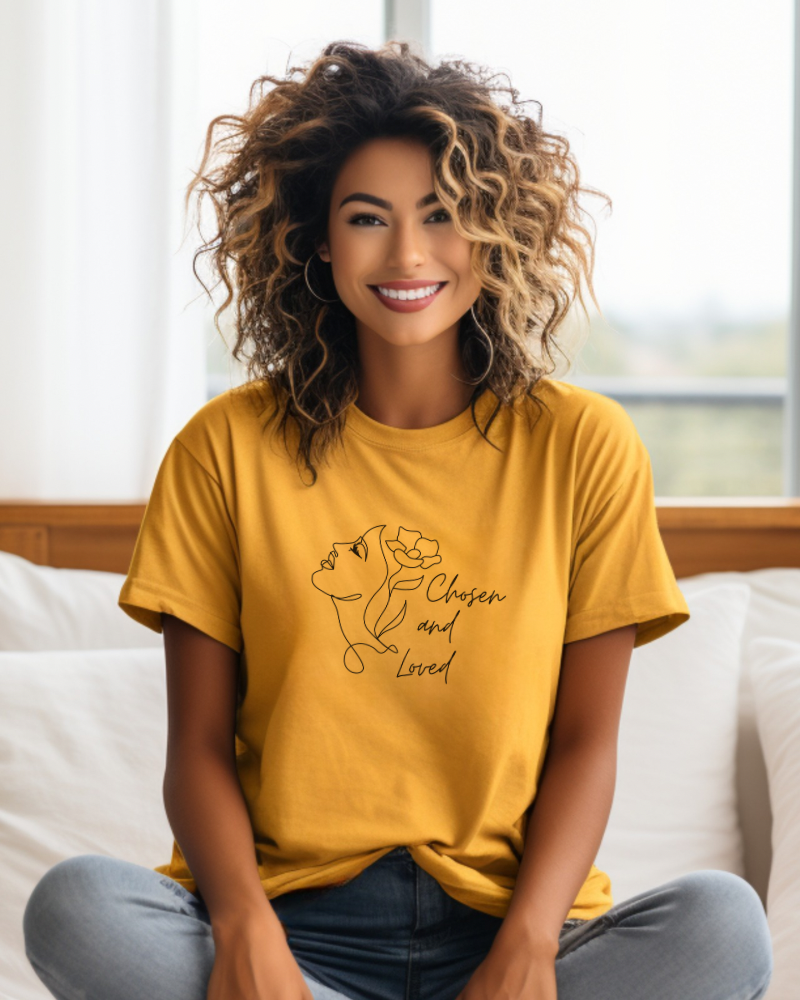 Chosen and Loved Christian tee shirt