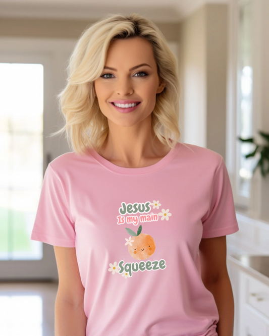 Jesus is my main squeeze Christian woman's tee shirt