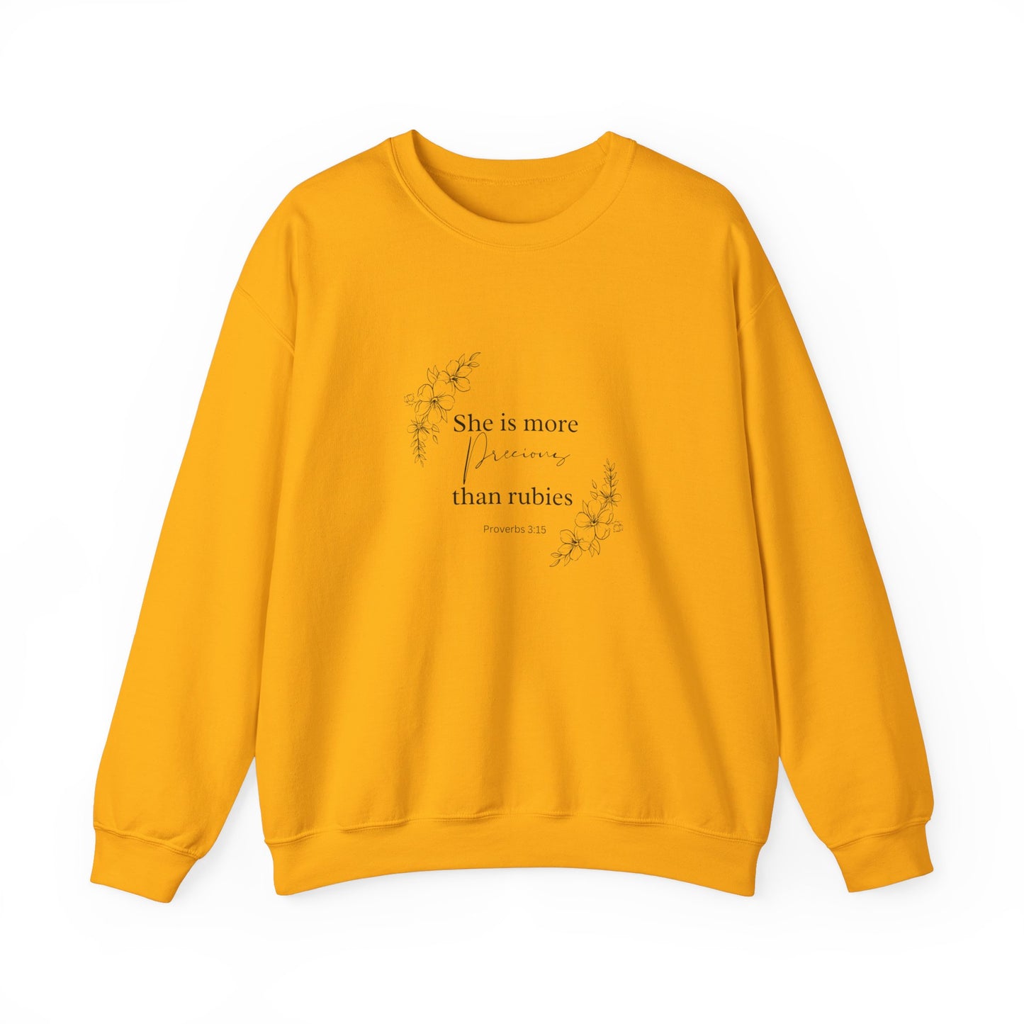 She is More Precious than Rubies Christian Crewneck Sweatshirt for Women