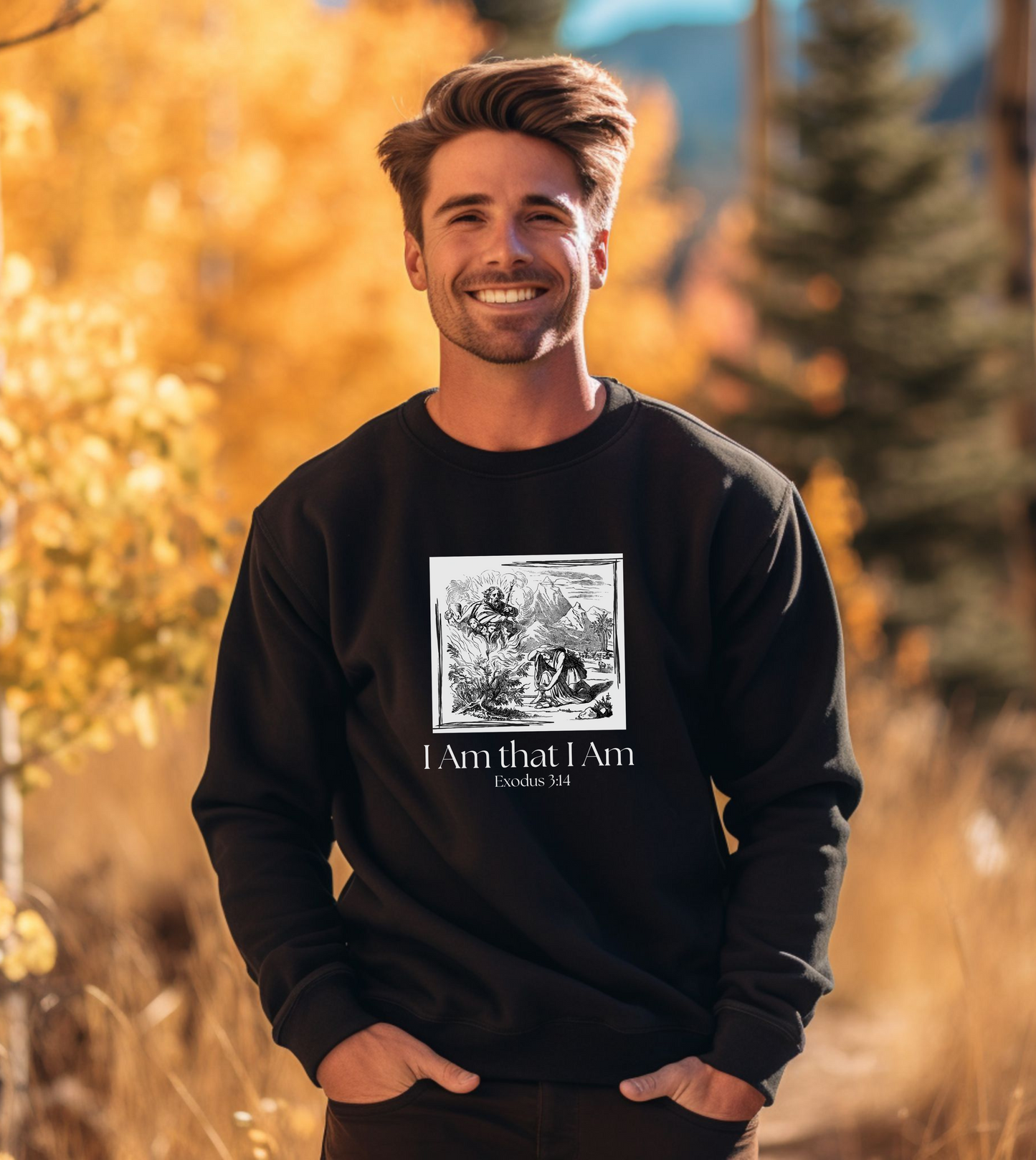 I Am That I Am Christian Crewneck Sweat Shirt For Men