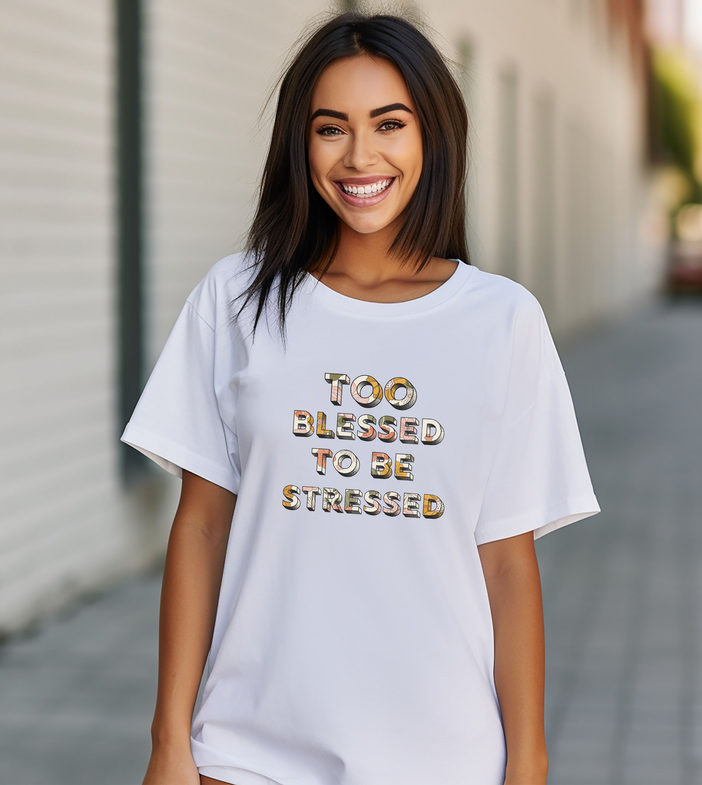 Too Blessed To Be Stressed Christian Tee Shirt For Women